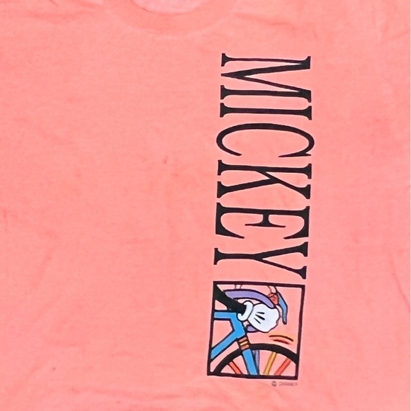 Vintage 90s Mickey Mouse Cartoon Disney World Crop Top T-Shirt - Picture 2 of 5